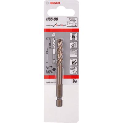 BOSCH CENTREERBOOR HSS-CO 7.15X80MM