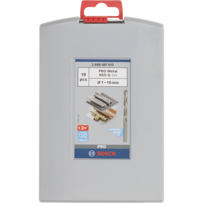 BOSCH Coffret de forets hélicoïdaux PRO Metal HSS-G, 19 pièces