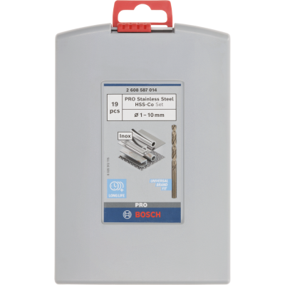 BOSCH Coffret de forets hélicoïdaux PRO Stainless Steel HSS-Co, 19 pièces