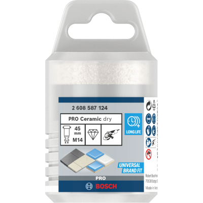 BOSCH Couronne de forage à sec PRO Ceramic, 45 x 35 x 14 mm