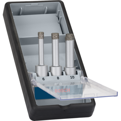 BOSCH Coffret de forets à sec PRO Ceramic dry, 6 x 33, 8 x 33, 10 x 33 mm, 3 pièces