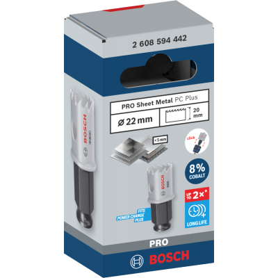 BOSCH GATZAAG PLAATSTAAL 22MM COBALT PC