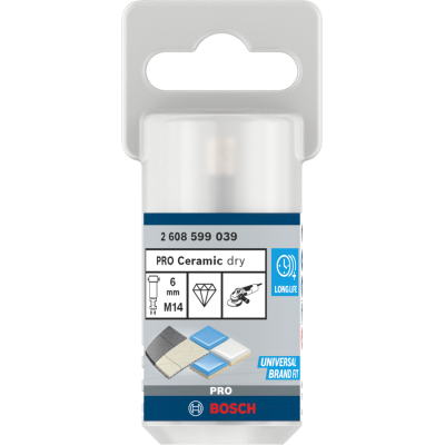 BOSCH Couronne de forage à sec PRO Ceramic, 6 x 30 x 14 mm