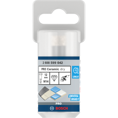 BOSCH Couronne de forage à sec PRO Ceramic, 12 x 30 x 14 mm