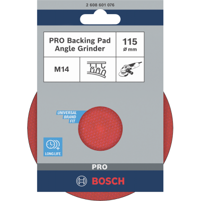 BOSCH PRO Backing Pad, 115 mm, M14, auto-agrippant