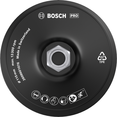 BOSCH PRO Backing Pad, 115 mm, M14, auto-agrippant