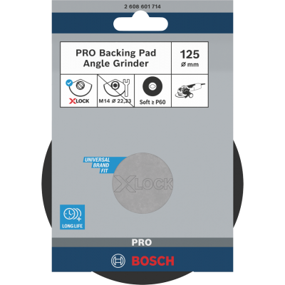 BOSCH Plateau de ponçage souple PRO Backing Pad, 125 mm, X-Lock