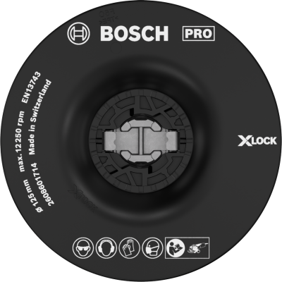 BOSCH Plateau de ponçage souple PRO Backing Pad, 125 mm, X-Lock
