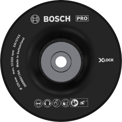 BOSCH Plateau de ponçage dur PRO Backing Pad, 125 mm, M14