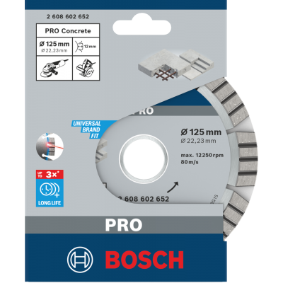 BOSCH DIAMANTSCHIJF BETON 125MM 22.23MM
