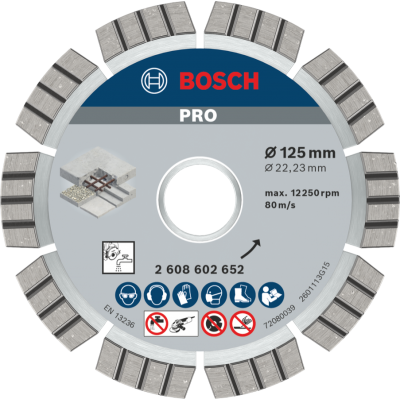BOSCH DIAMANTSCHIJF BETON 125MM 22.23MM