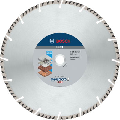 BOSCH Disque diamanté PRO Multi Material, 350 x 25,4 mm