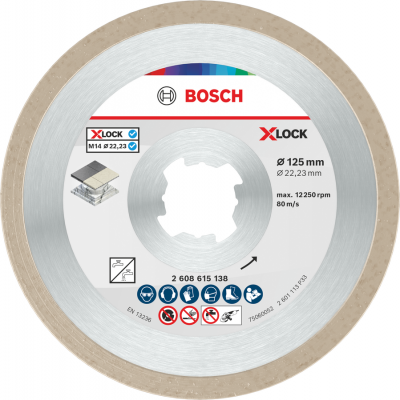 BOSCH Disque à tronçonner Ceramic, 125 x 7mm, alésage X-Lock