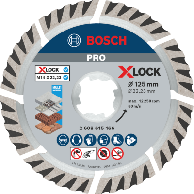 BOSCH Disque diamanté PRO Multi Material X-Lock 125MM 2MM