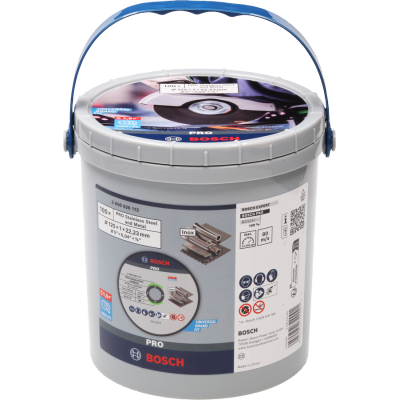 BOSCH Disque à tronçonner aggloméré PRO Stainless Steel and Metal, 125 x 1 x 22,23 mm, droit, 100 pièces