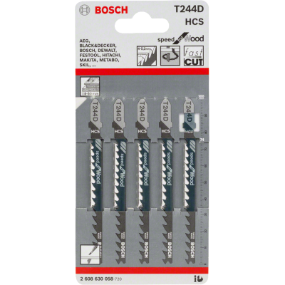 BOSCH WIPZAAGBLAD T244D HOUT 5ST.
