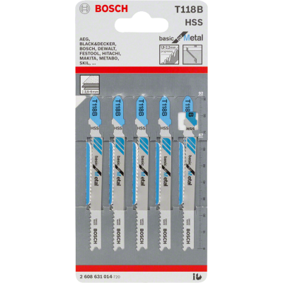 BOSCH WIPZAAGBLAD T118B METAAL 5ST.