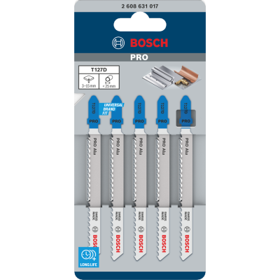 BOSCH WIPZAAGBLAD PRO T127D ALU 5ST.