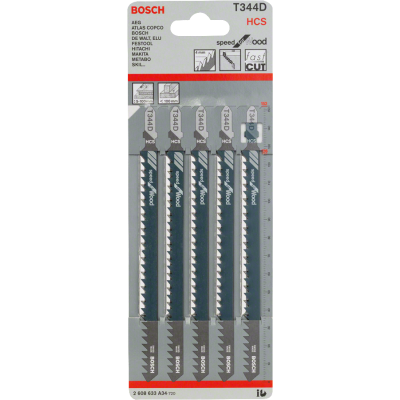 BOSCH WIPZAAGBLAD T344D HOUT 5ST.