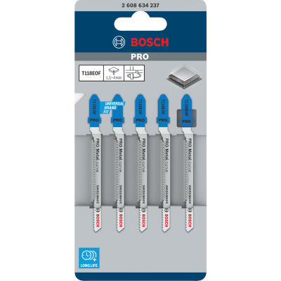 BOSCH WIPZAAGBLAD PRO T118EOF METAAL 5ST