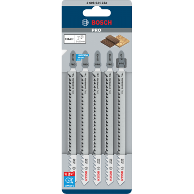 BOSCH WIPZAAGBLAD PRO T344DF HOUT 5ST.