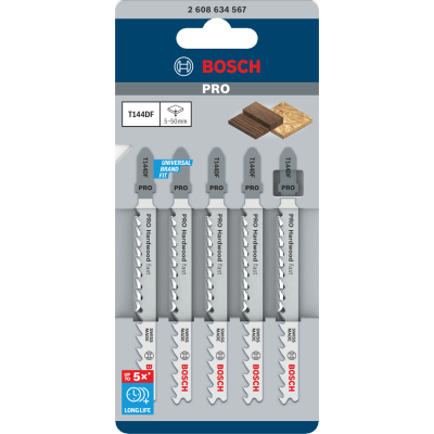 BOSCH WIPZAAGBLAD PRO T144DF HOUT 5ST.