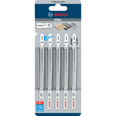 BOSCH WIPZAAGBLAD PRO T345XF MULTI 5ST.