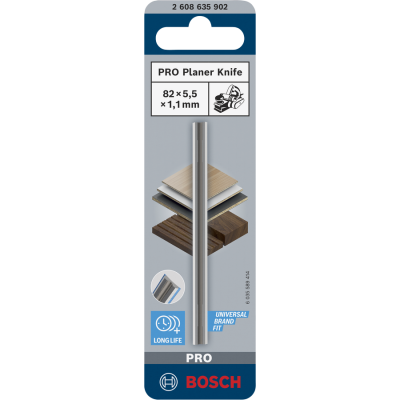 BOSCH Fer pour rabot PRO, 82 x 5,5 x 1,1 mm
