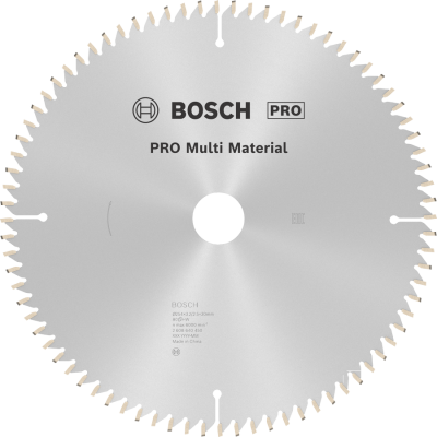 BOSCH CIRK.ZAAGBL. PRO MULTI 254X30 80T