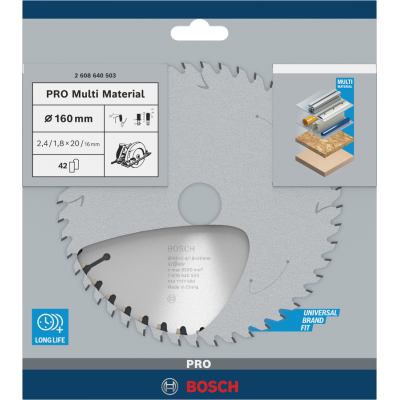 BOSCH CIRK.ZAAGBL. PRO MULTI 160X20 42T