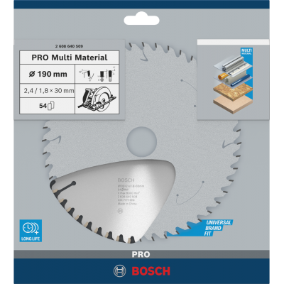 BOSCH CIRK.ZAAGBL. PRO MULTI 190X30 54T