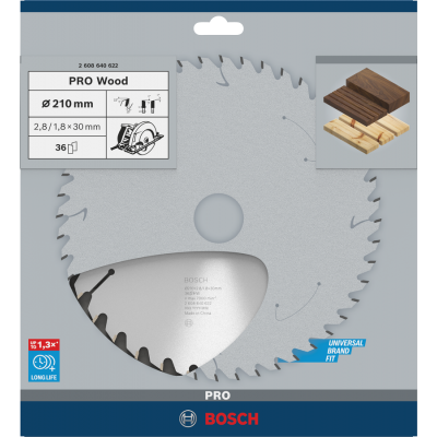 BOSCH CIRK.ZAAGBL. PRO WOOD 210X30MM 36T