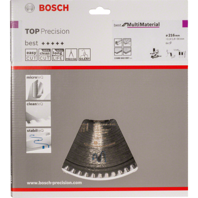 BOSCH CIRKELZAAGBLAD MULTI 216X30 64T
