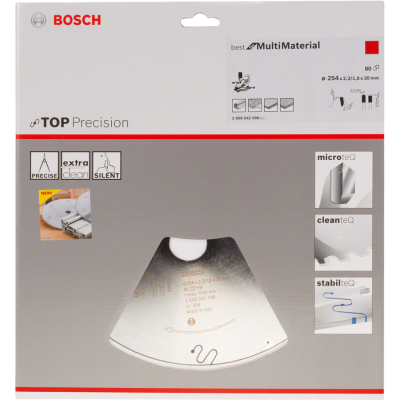BOSCH CIRKELZAAGBLAD MULTI 254X30 80T