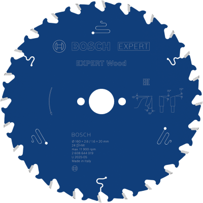 BOSCH CIRK.ZAAGBL. EXP. WOOD 160X20 24T