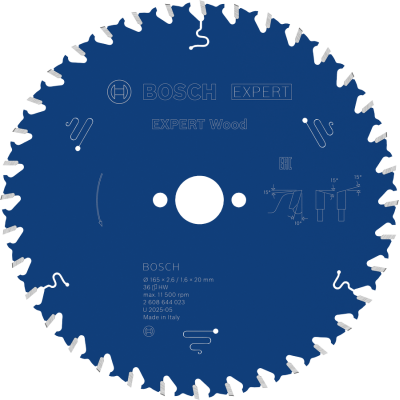 BOSCH CIRK.ZAAGBL. EXP. WOOD 165X20 36T