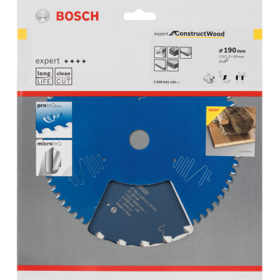 BOSCH CIRK.ZAAGBL.CONSTR.WOOD 190X30 24T