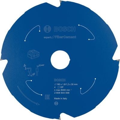 BOSCH CIRK.ZAAGBL. EXP. CEMENT 190X30 4T