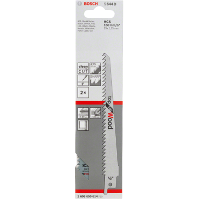 BOSCH RECIPROZAAGBLAD S644D HOUT 2ST.