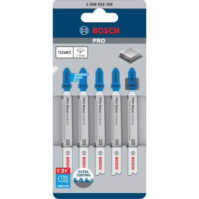 BOSCH WIPZAAGBLAD PRO T121AFC METAAL 5ST