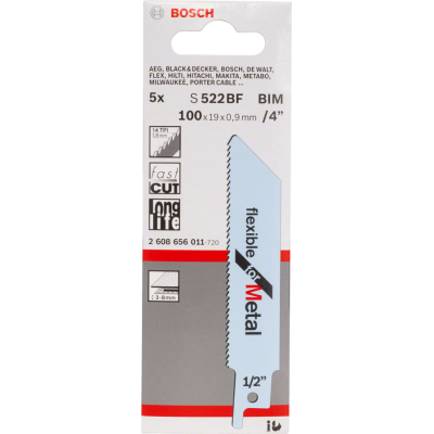 BOSCH RECIPROZAAGBLAD S522BF 5ST.