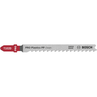 BOSCH Lame de scie sauteuse PRO Plastics PP clean T102D, 100 mm, 5 pièces