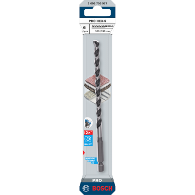 BOSCH Foret PRO HEX-5, 6x100x150 mm