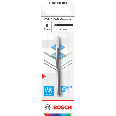 BOSCH Foret CYL-9 Soft Ceramic, 6 x 80 mm
