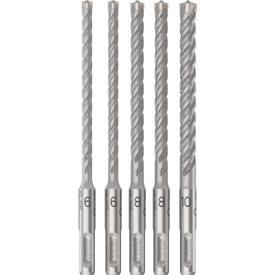 BOSCH Coffret de forets PRO SDS plus-5X, 6/6/8/8/10 mm, 5 pièces