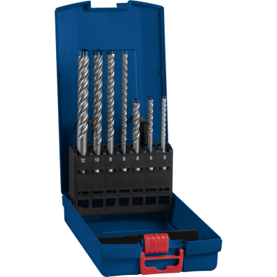 BOSCH Coffret de 7 forets pour perforateur EXPERT SDS plus-7X, 5/6/6/8/8/10/12 mm