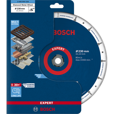BOSCH Disque à tronçonner de grande taille EXPERT Diamond Metal Wheel 230 x 22,23 mm
