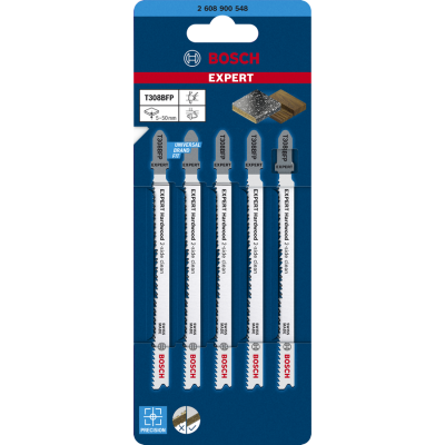 BOSCH WIPZAAGBLAD EXP T308BFP HOUT 5ST.