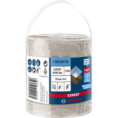 BOSCH Rouleau d'abrasif réticulé EXPERT M480 93 mm, 5 m, G 180
