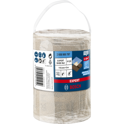 BOSCH Rouleau d'abrasif réticulé EXPERT M480 115 mm, 5 m, G 120